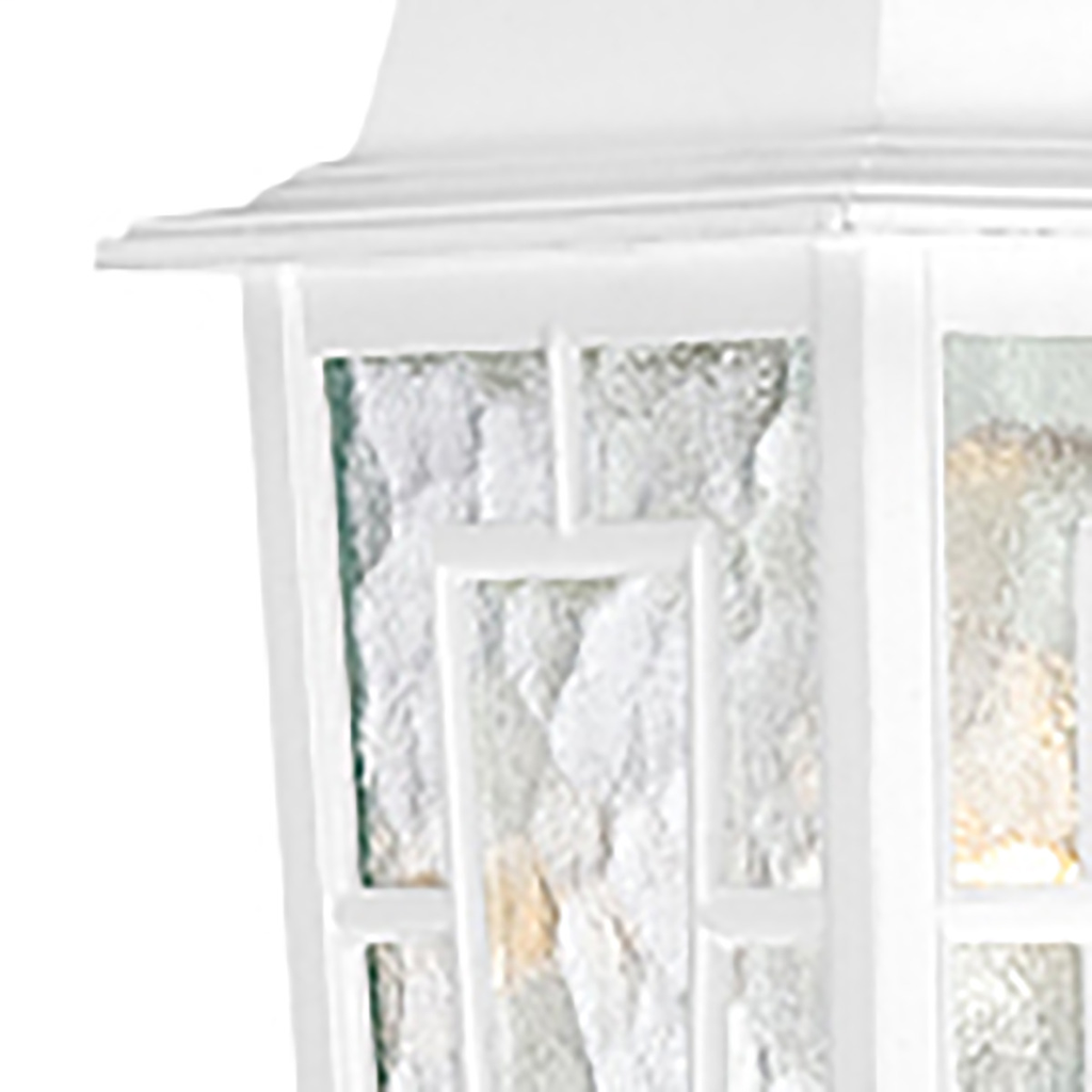 Banyan - 1 Light 12" Wall Lantern with Clear Water Glass - White Finish