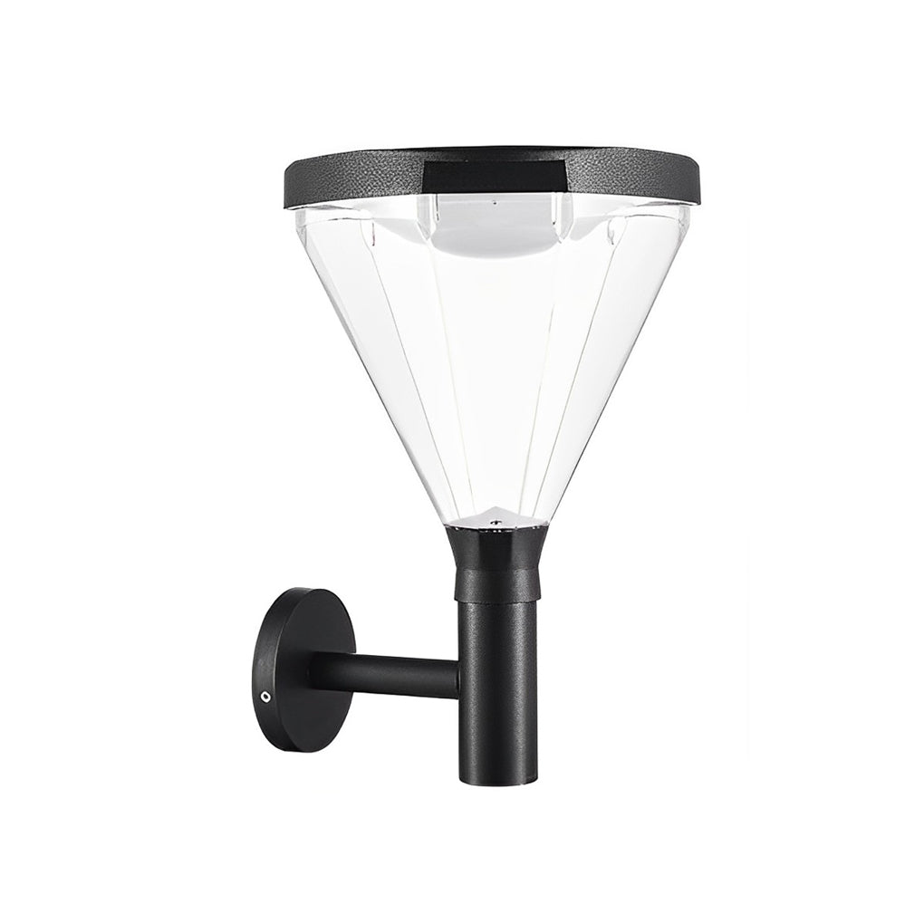 Waterproof LED Black Modern Solar Outdoor Wall Lights Wall Lamp
