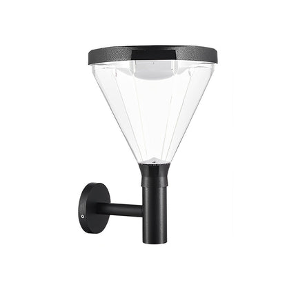 Waterproof LED Black Modern Solar Outdoor Wall Lights Wall Lamp