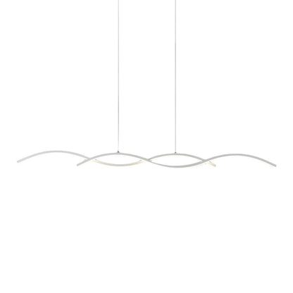 Wavy Lines Minimalist LED Ins Nordic Dining Room Chandeliers Hanging Lamp