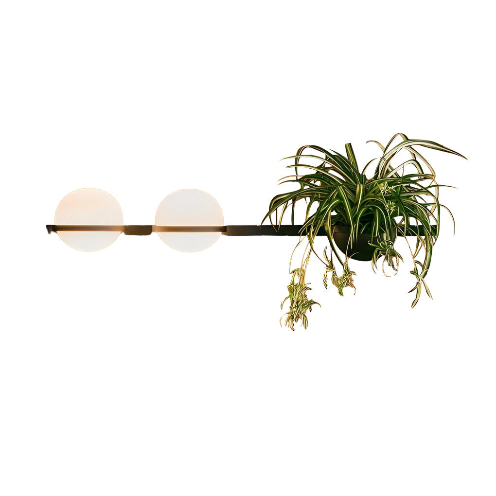 [Open-Box]Creative Flowerpot Ball Waterproof LED Black Modern Outdoor Wall Light