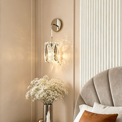 Wall Mount Pendant Light Modern Luxury Crystal Bedside Light