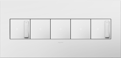 adorne® Gloss White 1-Gang+ Screwless Wall Plate with Microban®