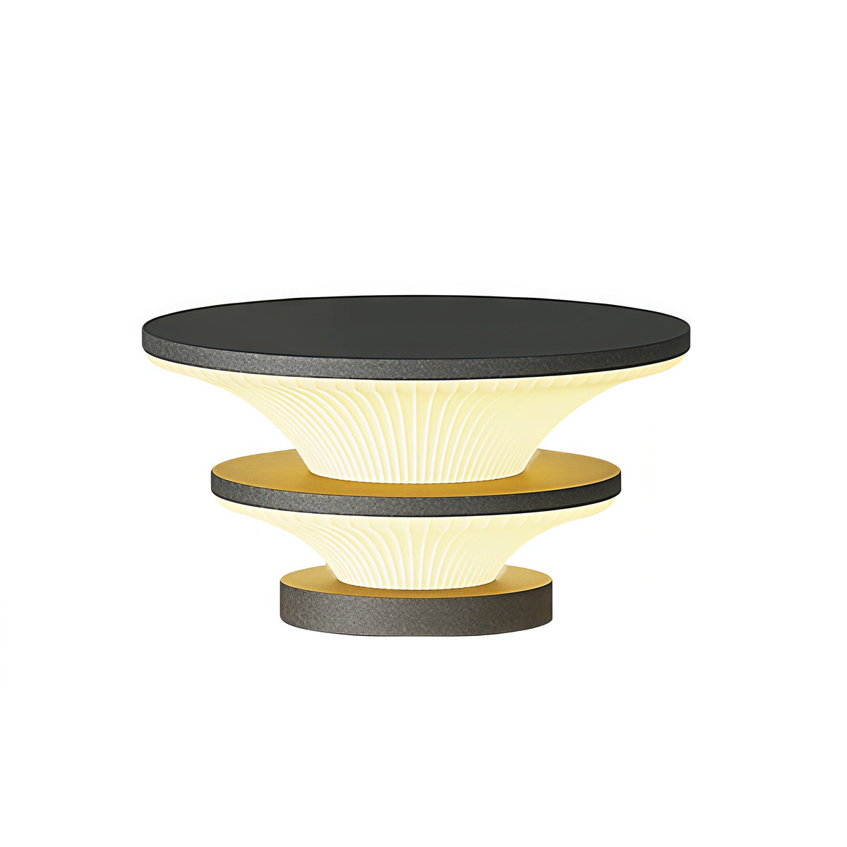 Waterproof Patio Pillar Lights Round Modern