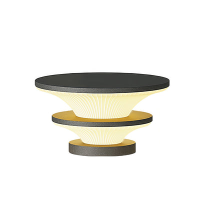 Waterproof Patio Pillar Lights Round Modern