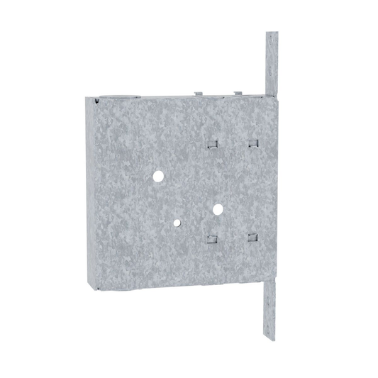 4 in. x 4 in. Switch Box, Nongangable, 1 in. Deep, Two 1/2 in KO's & NMSC Clamps