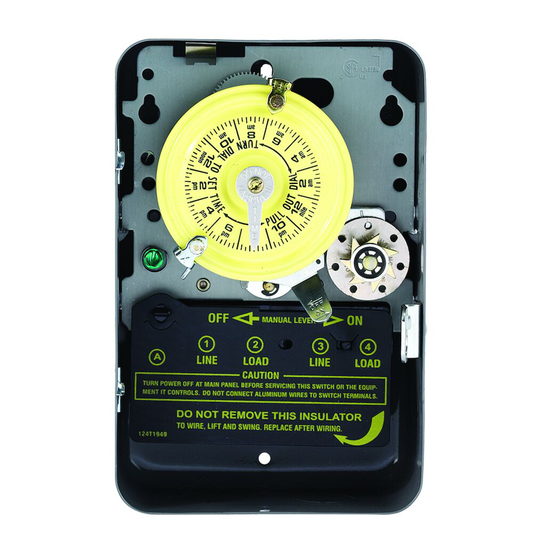 24-Hour Mechanical Time Switch with Skip-a-Day, 120 VAC, 60Hz, 1 NO/1 NC, Indoor Metal Enclosure, 1 Hour Interval