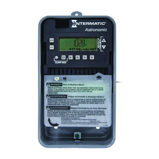 Astronomic 7-Day 4-Circuit Electronic Control, 120-277 VAC, 4-SPST, Outdoor Metal Enclosure