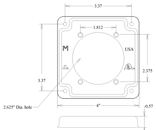 11426, Square Box Surface Cover