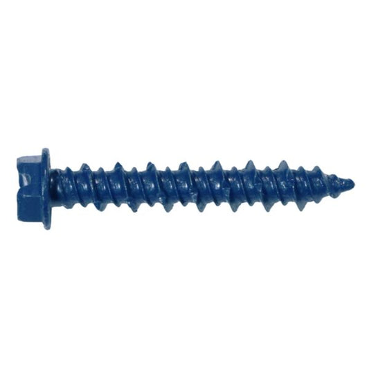 1Csh36114 Af 3/16 X 1-1/4 Hex Washer Head Concrete Screw Blue 100/Box - 2500/Ctn