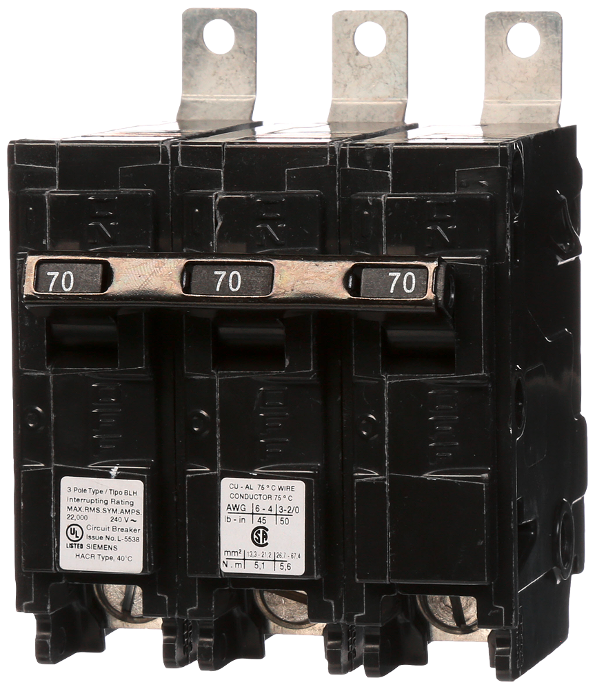 BREAKER 70A 3P 240V 22K BLH