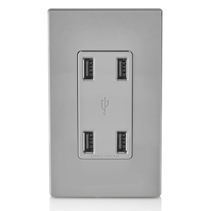 4.2A 4-Port USB Type-A Wall Outlet Charger
