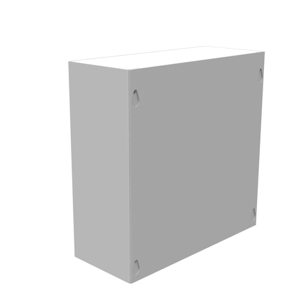 10x4X10 Screw Cover Type 1 UL Steel No KO Gray Cover w/Teardrop Slots Holes In Back