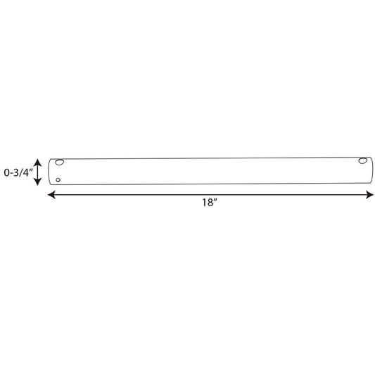 AirPro Collection 18 In. Ceiling Fan Downrod in Black Chrome