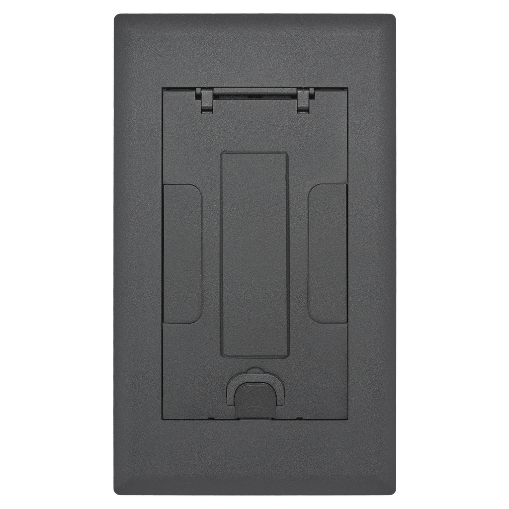 2-Gang AFB Series, Cover Assembly, Black Powder Paint Finish with Floor Insert