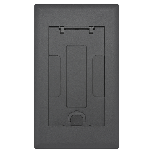 2-Gang AFB Series, Cover Assembly, Black Powder Paint Finish with Floor Insert