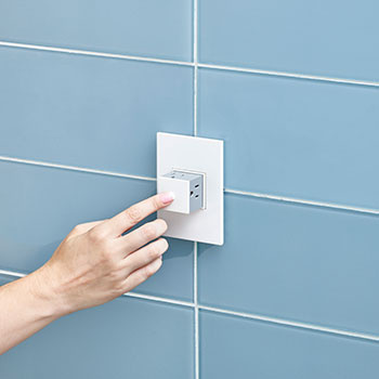 adorne® Gloss White 1-Gang Screwless Wall Plate with Microban®