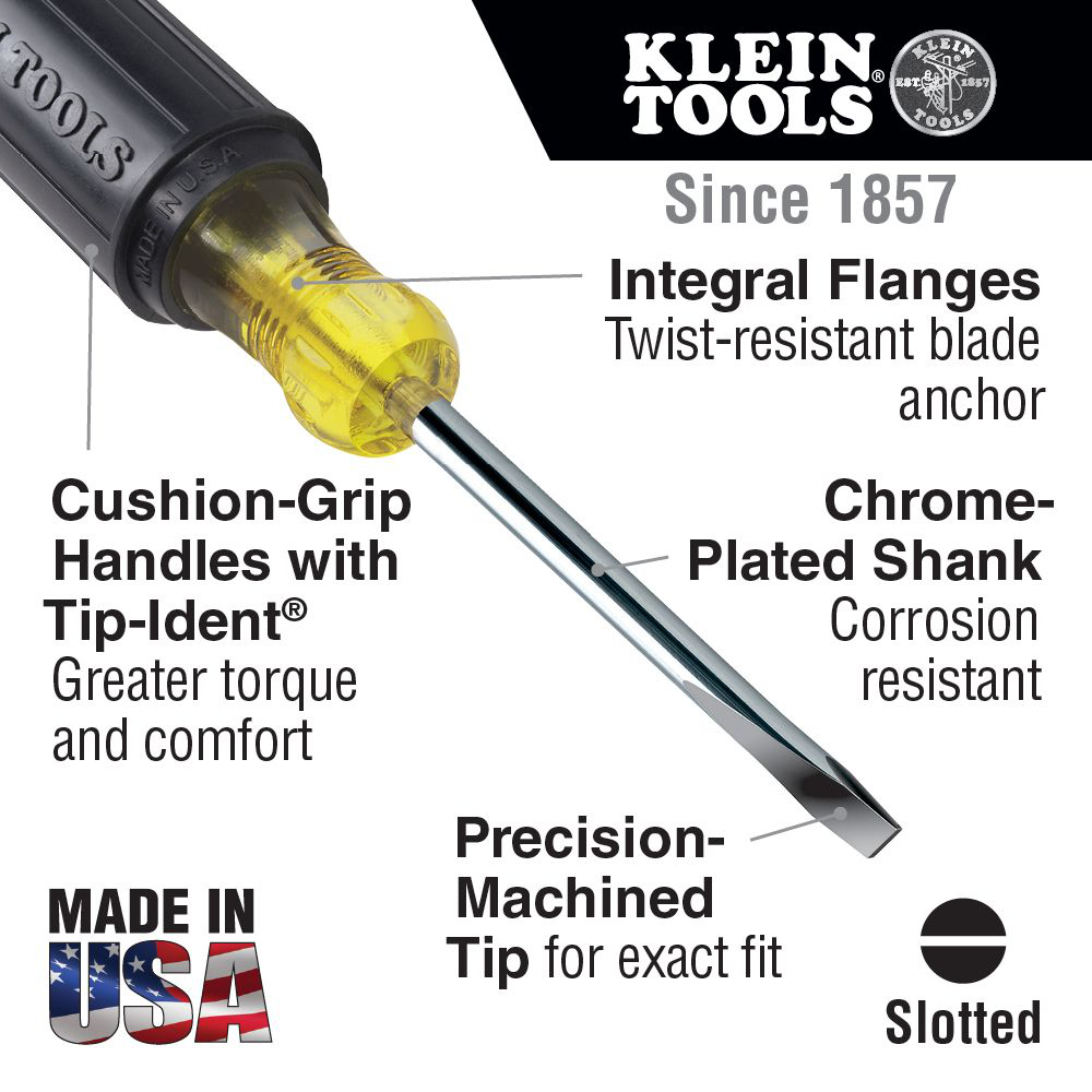 3/16-Inch Cabinet Tip Screwdriver, 8-Inch