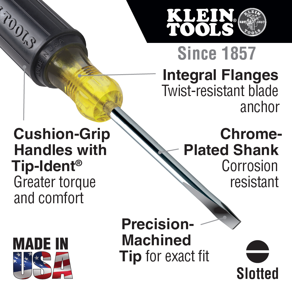 5/16-Inch Keystone Screwdriver, 6-Inch Square Shank