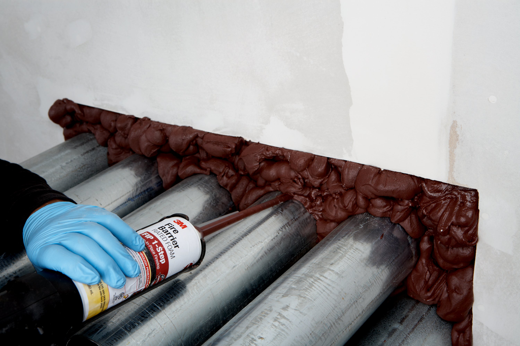 3M™ Fire Barrier Rated Foam FIP 1-Step, Maroon, 12.85 fl oz Cartridge,6/case