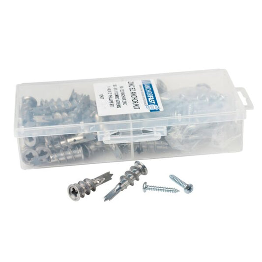 1Zkit #8 Zip-Mate Ez Anchor Zinc Kit - 50- Anchors 50- 8 X 1 Pan Combo Sheet Metal Screws