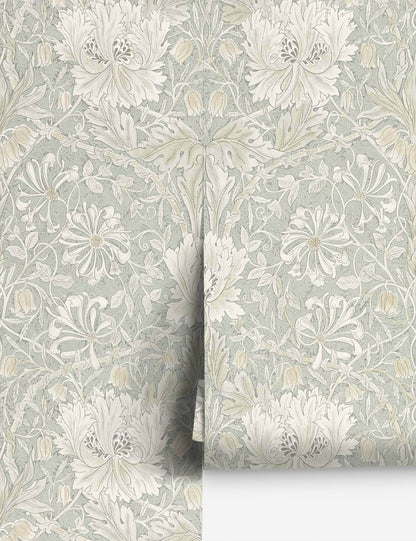 Pure Honeysuckle & Tulip Wallpaper by Morris & Co.