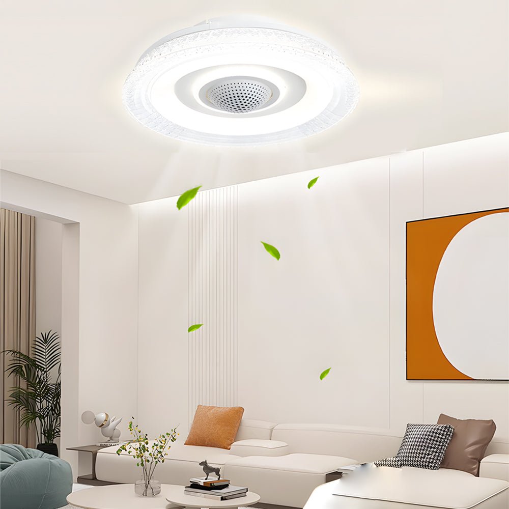 [Open-Box]20 in. W 6-Speed Indoor Bladeless Smart Ceiling Fan with Remote and Dimmable LED