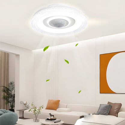 [Open-Box]20 in. W 6-Speed Indoor Bladeless Smart Ceiling Fan with Remote and Dimmable LED