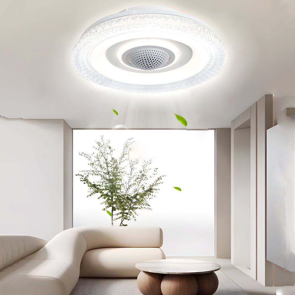 [Open-Box]20 in. W 6-Speed Indoor Bladeless Smart Ceiling Fan with Remote and Dimmable LED
