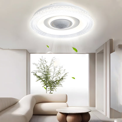[Open-Box]20 in. W 6-Speed Indoor Bladeless Smart Ceiling Fan with Remote and Dimmable LED