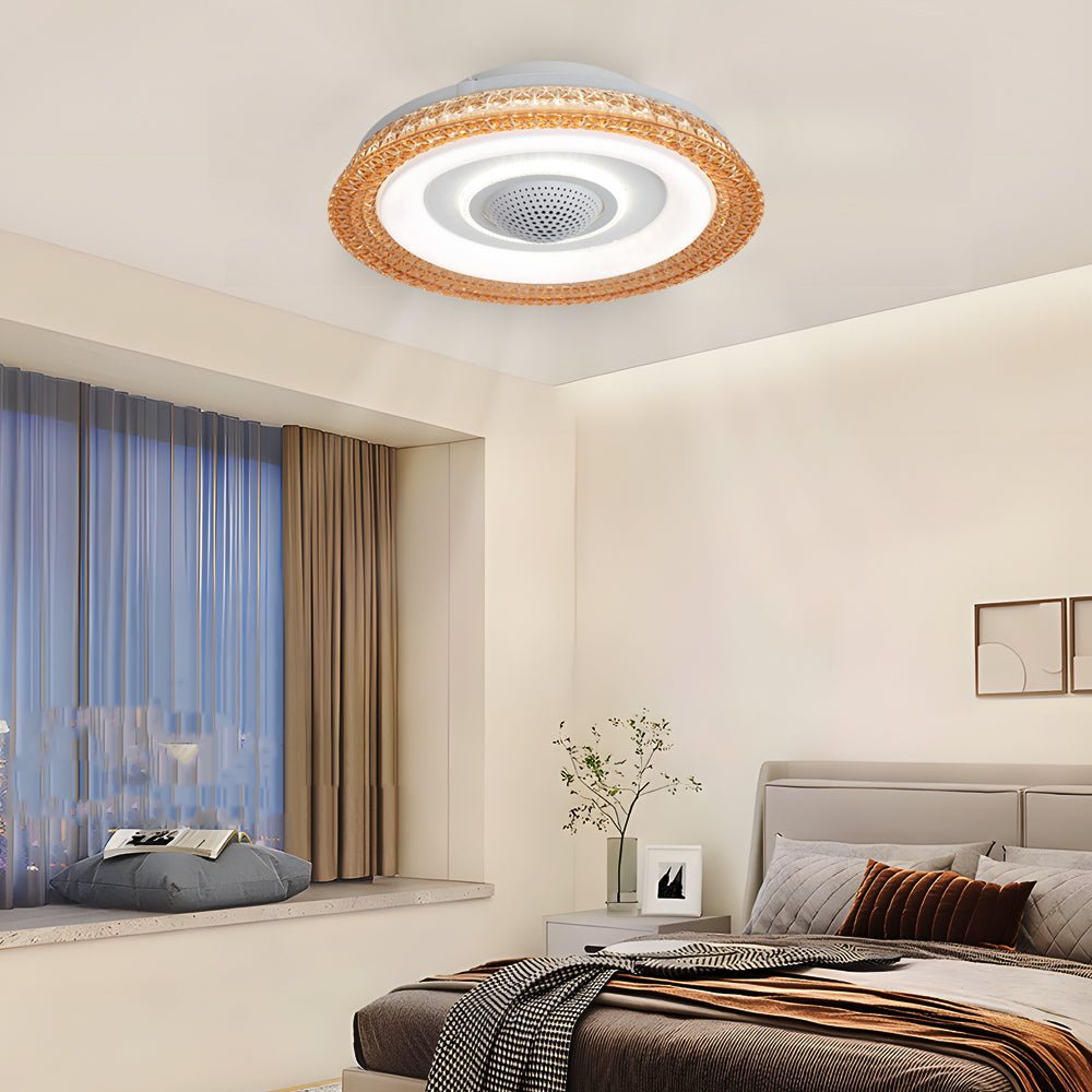 [Open-Box]20 in. W 6-Speed Indoor Bladeless Smart Ceiling Fan with Remote and Dimmable LED