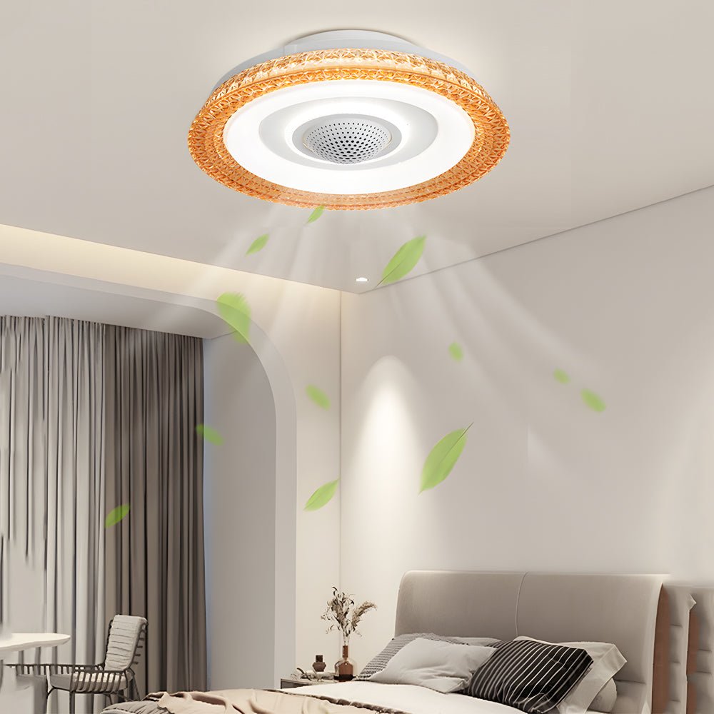 [Open-Box]20 in. W 6-Speed Indoor Bladeless Smart Ceiling Fan with Remote and Dimmable LED