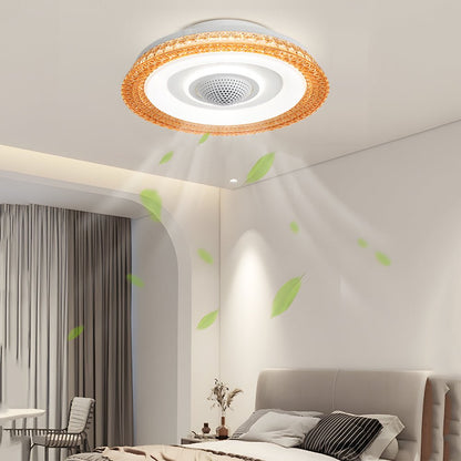 [Open-Box]20 in. W 6-Speed Indoor Bladeless Smart Ceiling Fan with Remote and Dimmable LED