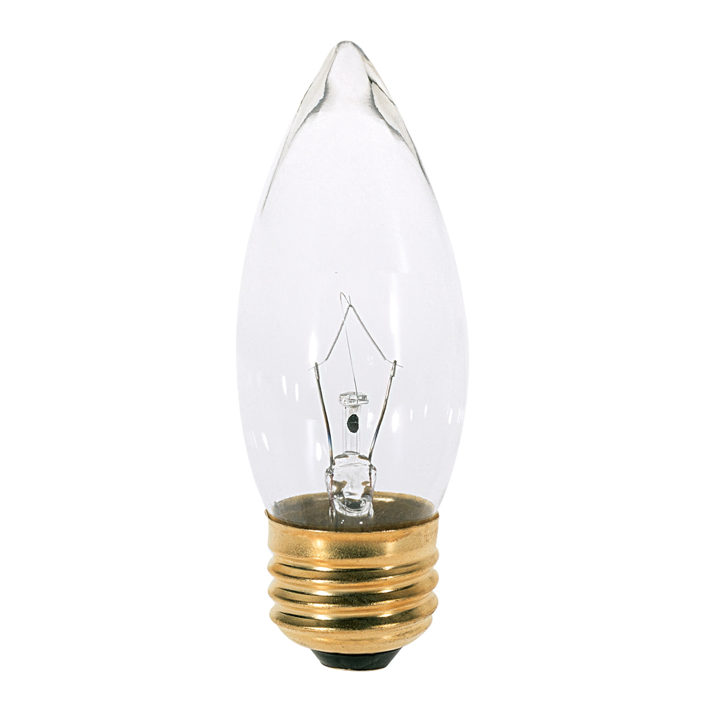 40 Watt B11 Incandescent; Clear; 1500 Average rated hours; 370 Lumens; Medium base; 120 Volt