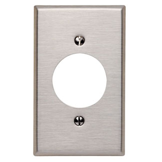 1-Gang Locking Wallplate, Standard Size, Non-Magnetic Stainless Steel