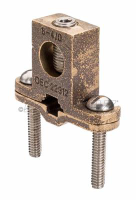 1/2" - 1" Bronze - Lay-In Lug Style Combination Ground Clamps for Bare Wire