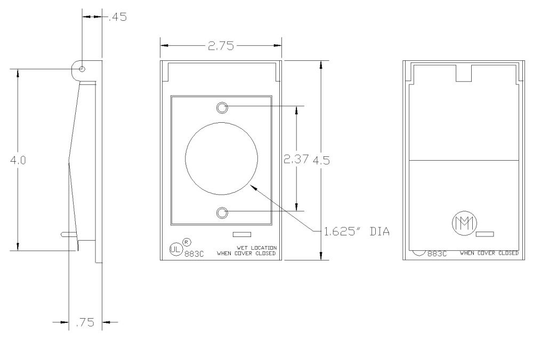 30528, Weatherproof Device Box Cover
