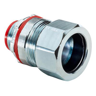 1/2” Rigid Raintight Connector, Compression Type with Insulated Throat, Steel