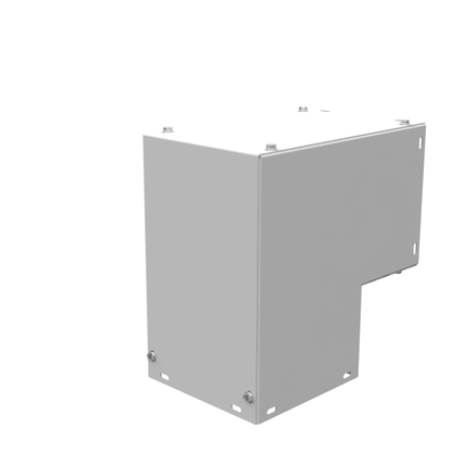 10x6x10 Wireway Elbow 90 Corner ANSI 61 Gray Steel