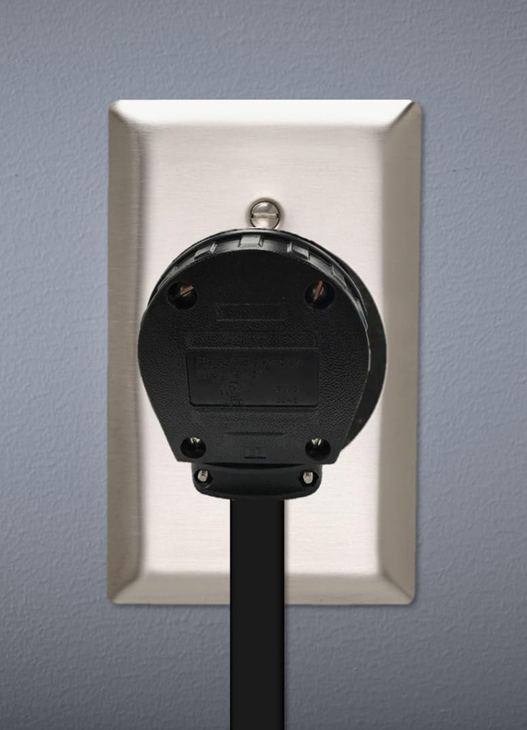 50 Amp 125/250V NEMA 14-50R Flush Mount Electrical Outlet for Ranges / Dryers / EV Chargers