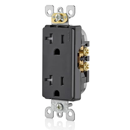 20 Amp Decora Tamper-Resistant Duplex Outlet/Receptacle, Grounding