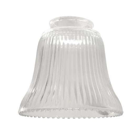 2 1/4" Glass- Clear Ribbed Bell - 755C