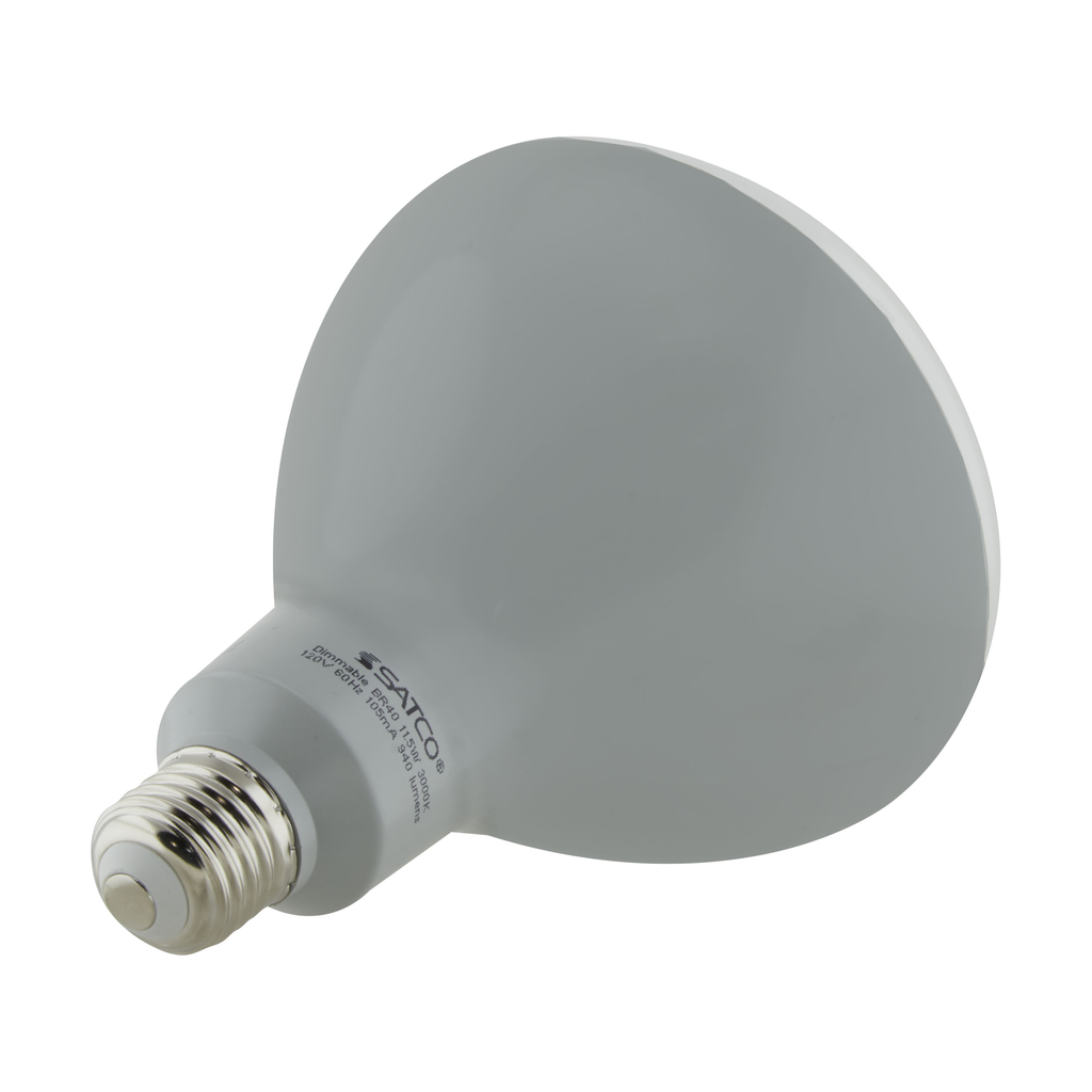 11.5 Watt; LED BR40; 3000K; 103 deg. Beam Angle; Medium base; 120 Volt; Dimmable