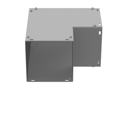 10x6.125x10 Wireway Elbow 90 Side Wall Access ANSI 61 Gray Steel