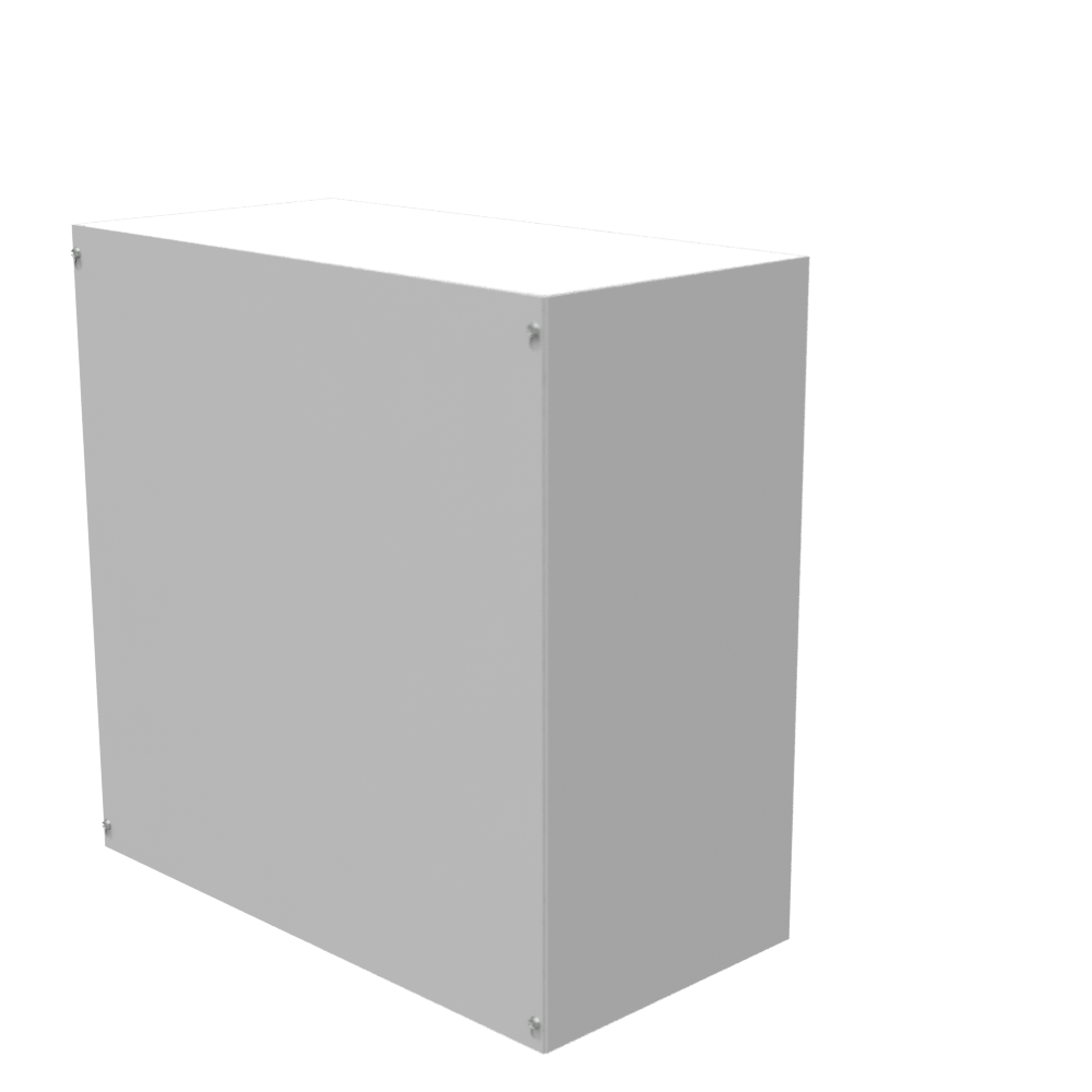 24X12x24 Screw Cover Type 1 UL Steel No KO Gray Cover w/Teardrop Slots Holes In Back