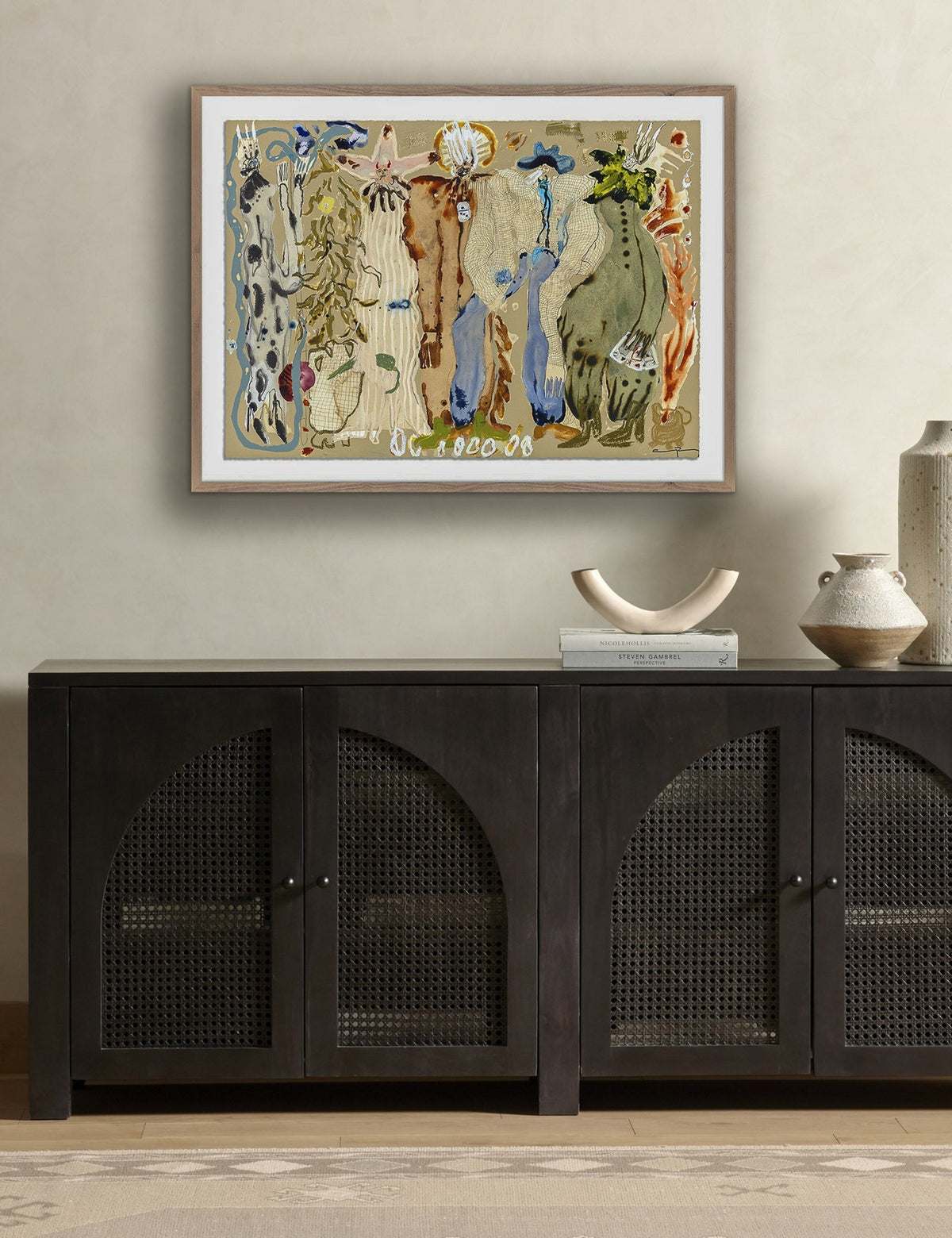 Blue Eyed Snake Woman Wall Art by Caroline Pinney