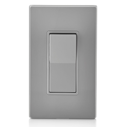 15 Amp Decora Rocker 3-Way Switch, Grounding, Gray