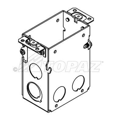 3" X 2" Gangable Switch Boxes 3-1/2" deep 1/2" Eccentric KO