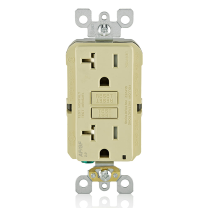 20 Amp, Self Test, Tamper-Resistant Dual-Function AFCI/GFCI Outlet with LED Indicator Light