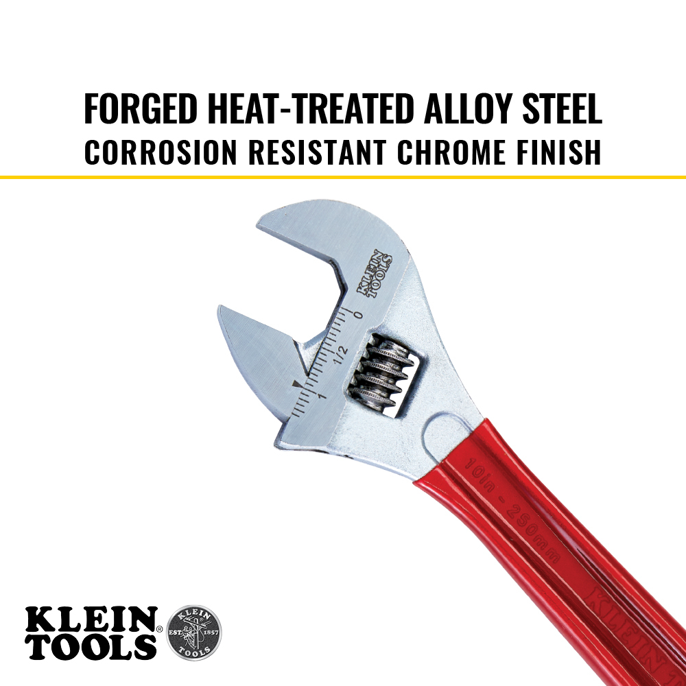 Adjustable Wrench Extra Capacity, 10-Inch